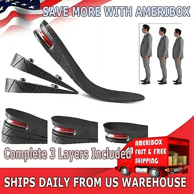 $6.95 • Buy Men Women Invisible Height Increase Insoles Heel Lift Taller Shoe Inserts Pad US