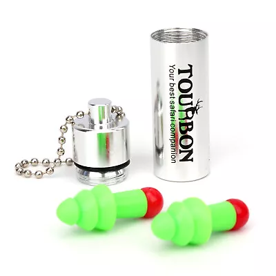 TOURBON Green Ear Plugs Hearing Defender Noise Reduction With Carry Case US • $6.75