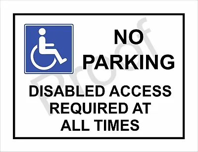 £7.95 • Buy No Parking Disabled Access #0870 Sign 10 X 7.7 Garage Metal Aluminium Drive Car 