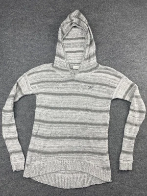 $14.40 • Buy Gilly Hicks Sydney Sweater Women's M/L Gray Hooded V Neck Cotton Logo