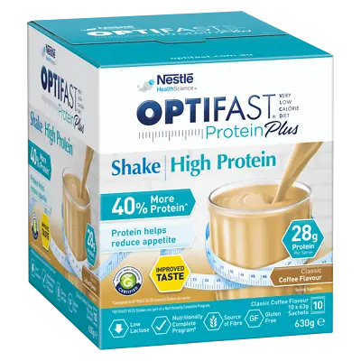£28.64 • Buy Optifast VLCD Protein Plus Shake 10 X 63g Sachets (630g) - Coffee Flavour
