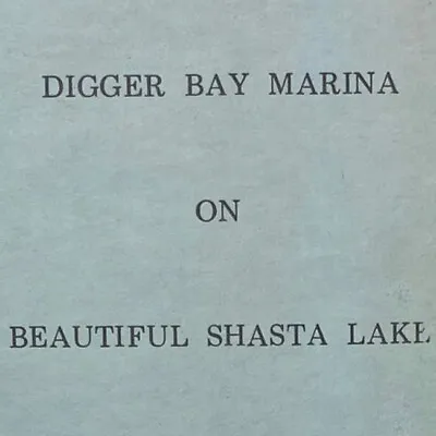 Vtg 1970s Digger Bay Marina Shasta Lake Brochure Floating Snack Bar Trailer Park • $13.50