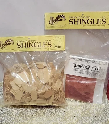 $30 • Buy Houseworks 1,300 Dollhouse Miniature Fishscale Roof Shingle And Dye