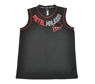 Metal Mulisha DISRUPTIVE JERSEY Black Red White Skull Cap Men's Tank Top • $25.99