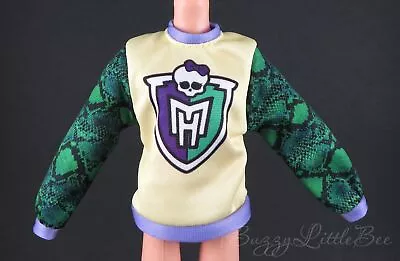 Monster High Doll G3 Deuce Gorgon Ghoul Spirit Green Snake Sweater Sweatshirt • $11.24