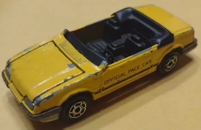 Vintage 1980's Era Majorette Ford Mustang GT Convertible Yellow Pace Car Fox HTF • $8.99