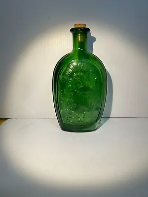 Vintage Franklin TWD Green Glass Bottle Schooner/Eagle With Shield • $12.71