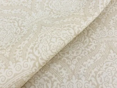 Vervain Damask Linen Print Fabric- Vouvray / Parfait REMNANT 45  X 42  (WxL) • £65.63