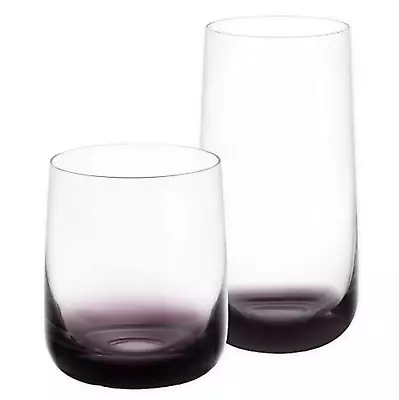 JoyJolt Black Swan Whiskey And Highball Glass Collection H1121 Set Of 6 • $135