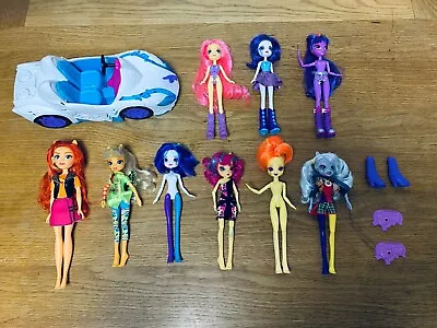 £19.95 • Buy My Little Pony Equestria Girls Full Size Fashion Dolls X9 With DJ PON-3 Car