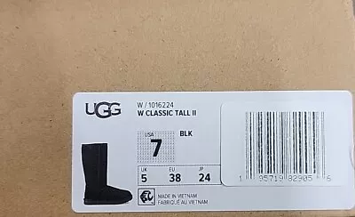 UGG Women's Pull On Sheepskin Warm Classic Tall II Boot 7 Black • $143.99