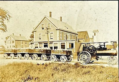 Thomaston Maine Creighton Lime Store Knox Street Steam Tractor Circa 1910 • $150