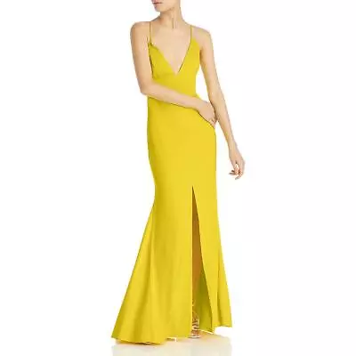 Aidan By Aidan Mattox Womens Yellow Mermaid Evening Dress Gown 0 BHFO 2631 • $51.99