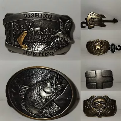 Men's Metal Alloy Vintage Belt Buckles 1.5 Inch Western Buckle Hunting Skull • $7.99