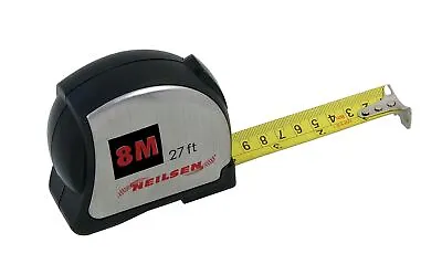 8M Retractable Metal Tape Measure Metric & Imperial Measuring 27Ft • £8.99