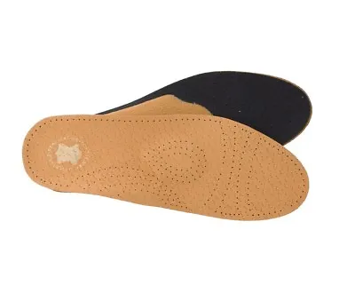 Natural Leather Orthotic Insoles Metatarsal Arch Support Flat Feet Inserts 091 • £7.68