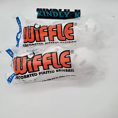 Wiffle Ball Set 3 BALL LOT Six Balls Total White Plastic Baseballs New OFFICIAL • $14.99