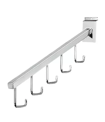 $62 • Buy Chrome 5-J-Hook Waterfall For Slatwall - Pack Of 10