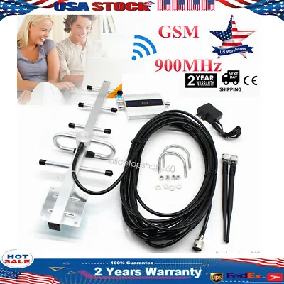 900MHz GSM Cell Phone Signal 3G 4G Repeater Booster Amplifier Extender Yagi Kit • $40.85