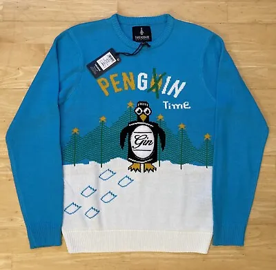 Large 40  Inch Chest Penguin Gin Pengin Time Ugly Christmas Jumper Sweater Xmas • £33.99