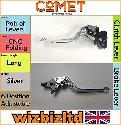 Kawasaki Z 750 S 2006-2008 [Folding Long Silver] [Comet Adjustable Race Levers] • £49.95