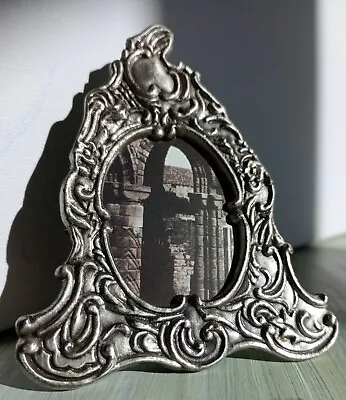 Photo Frame Rococo Style Miniature Silver Colour Metal Home Decor Ornament  • £4.50