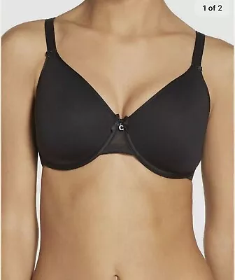 Chantelle 1897 Black C Magnifique Seamless Contour Spacer Minimizer Bra 34DDD • $49.99