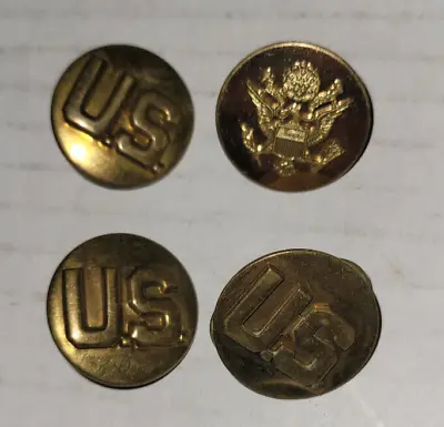US Army Military Collar Brass Insignia 4 Pins • $12.99
