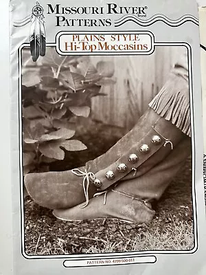 Missouri River Plains Style Hi-Top Moccasins Boots Men Women Sewing Pattern NIP • $9