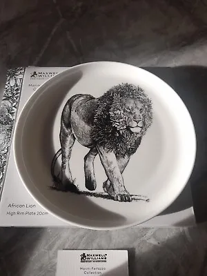 Boxed Maxwell & Williams Marini Ferlazzo 20cm African Lion Fine Bone China Plate • £18