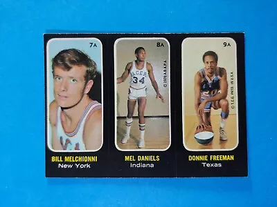 1971-72 Topps Trios Basketball Mel Daniels Donnie Freeman Rookie 7a 8a 9a Nm+ • $11.95