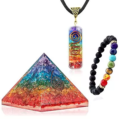 3 In 1 Orgone Pyramid For E-Energy Protection & Healing- Meditation Orgonite ... • $59.92