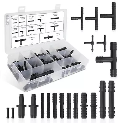 Vacuum Connector Assortment Vacuum Line Fittings Kit 113Pcs 12 Sizes Connectors • $25.48