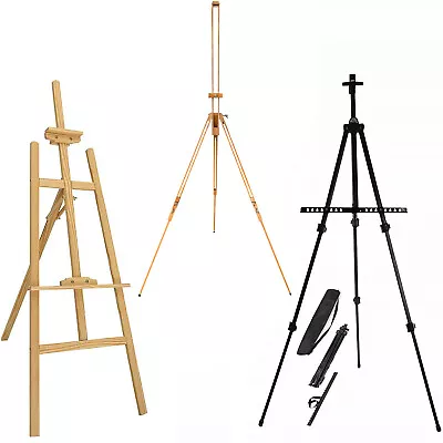 Artist Art & Craft Display Studio Easel Pine Wood Wooden Metal Painting Easel • £7.59