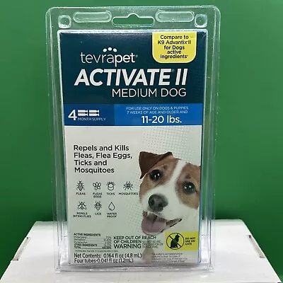 Tevrapet Activate II Flea & Tick Prevention For Dogs 11-20lbs (4 Months) *NEW* • $22.89