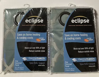 Ellery Homestyles Eclipse Thermaback Blackout Curtains Two Grommet Panels 52X63 • $38.24