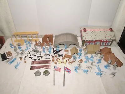 Marx Battle Of The Blue & Gray Play Set Lot With Grant & Davis 1950s/1960s $49 ! • $50