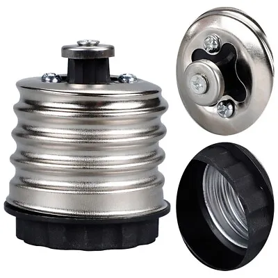 Lamp Holder Bulb Socket Adapter 1 Piece Black Converter E40 To E27 Extender • £6.95