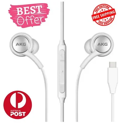 SAMSUNG Type-C USB AKG Earphones Note 10 20 Plus S20 S21 S22 Ultra Earbuds White • $15.90
