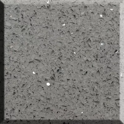 £0.99 • Buy Grey With Mirror Sparkle Flecks Quartz Sample I Kitchen Grey Sparkle Countertop