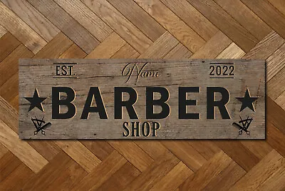 Personalised Door Room Sign Barber Shop Hairdresser Decor Art Gift Foamex Plaque • £6.95