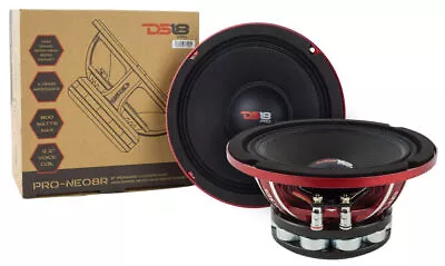 2x DS18 8  1600W Mid Bass Neodymium Midrange 4 Ohm Speaker PRO-NEO8R • $346.21