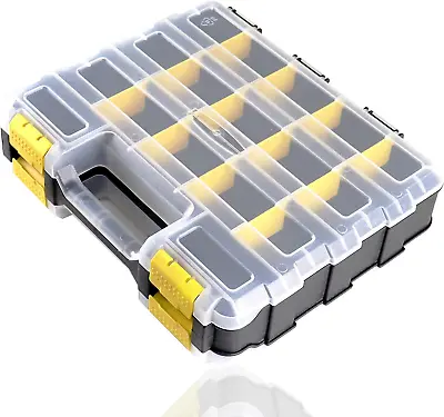 Double Side Tool Box Organizer Hardware Storage Box Portable Small Parts Organ • $28.46