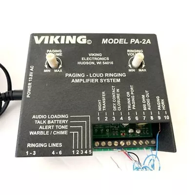 Viking Pa-2A Multi-Line Loud Ringer And Paging Amplifier With Power Cord • $56.98