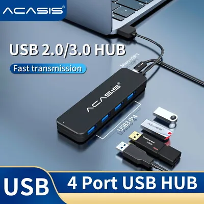 ACASIS 4-Port USB 3.0 Hub 5Gbps Portable Compact For Mac Laptop Desktop Phone • $8.99