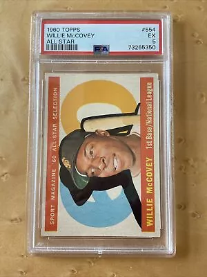 1960 Topps Willie McCovey PSA 5 EX All Star Rookie Card RC #554 • $20