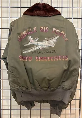 B-17 Bomber Flight Jacket B-15 Snafu Snatchers Search Rescue Patch Painted Art • $2500