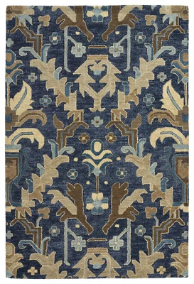 $1099 • Buy Arts & Crafts William Morris Style Wool Cut & Loop Area Rug **FREE SHIPPING**