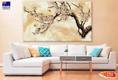 Gold Floral Diamond Painting 3D Canvas Collection Home Decor Wall Print Art • $17.74