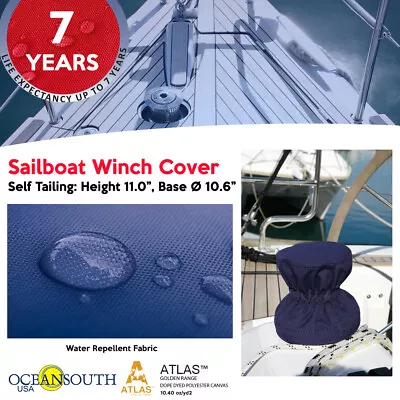 Oceansouth Sailboat Winch Cover – Self Tailing- Height 11  - Base 10.6  Diameter • $55.64